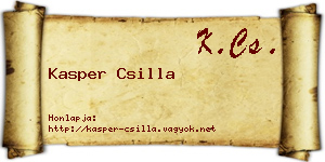 Kasper Csilla névjegykártya