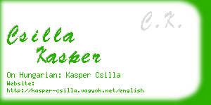 csilla kasper business card